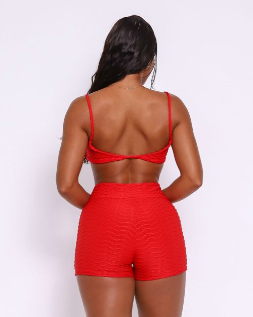 Conjunto Short Básico Curtinho Textura Lumy + Top Ju