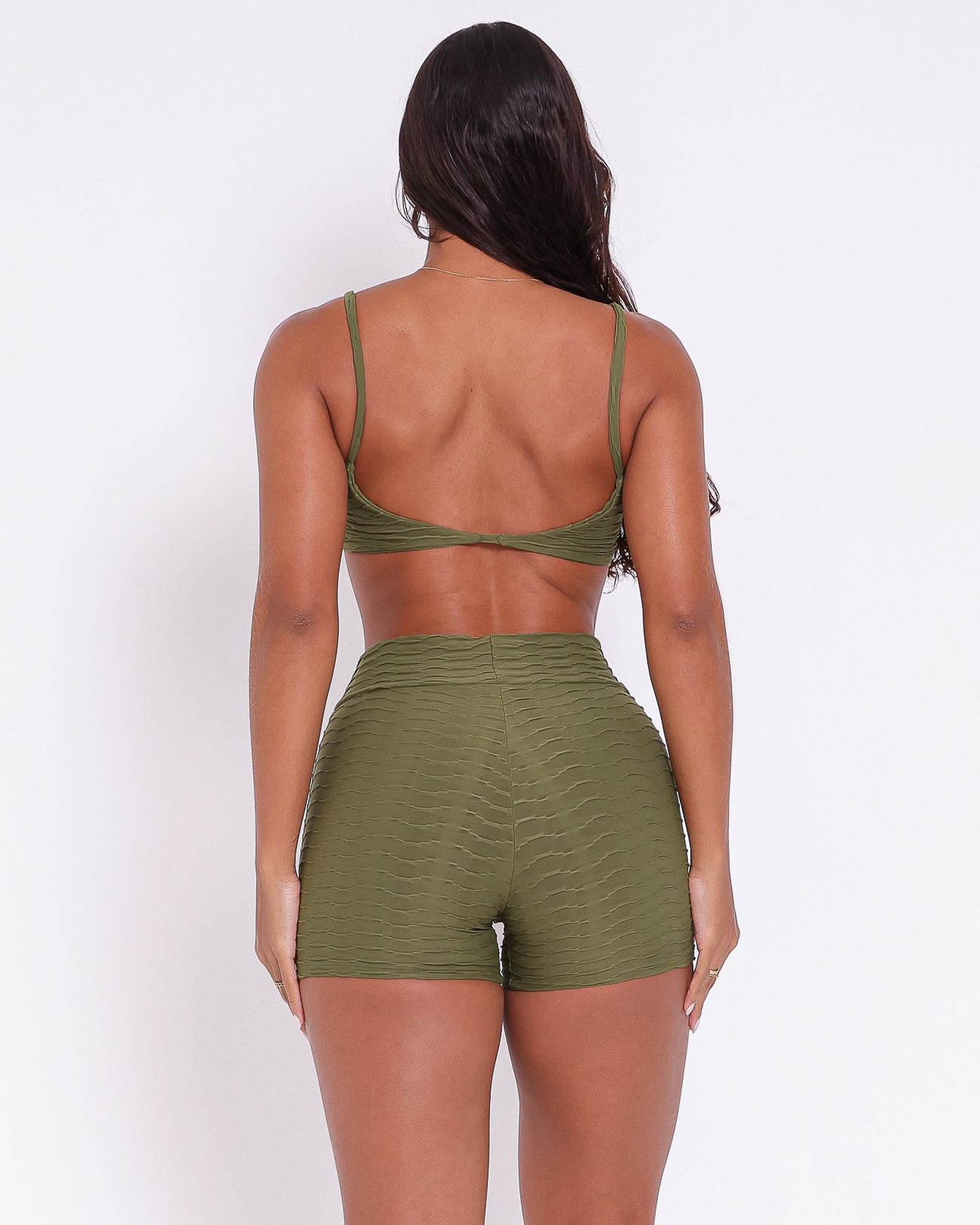Conjunto Short Básico Curtinho Textura Lumy + Top Ju