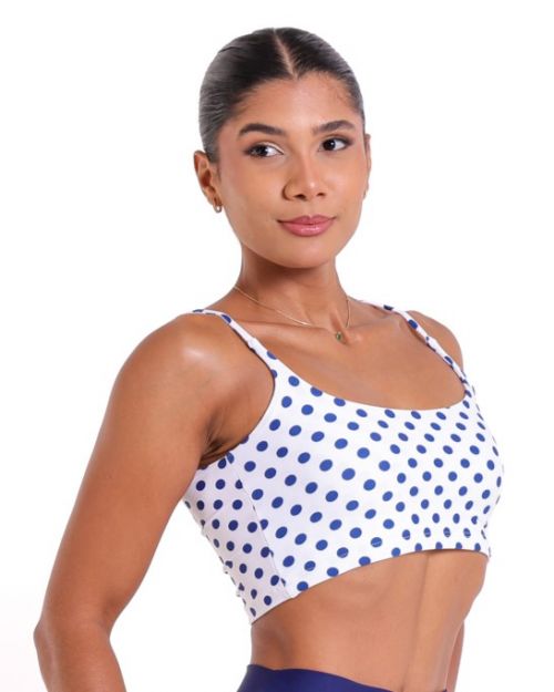 Top Regatinha Poa Azul