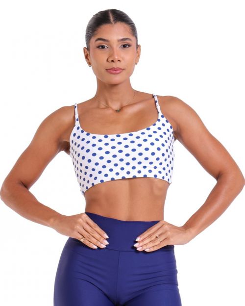 Top Regatinha Poa Azul