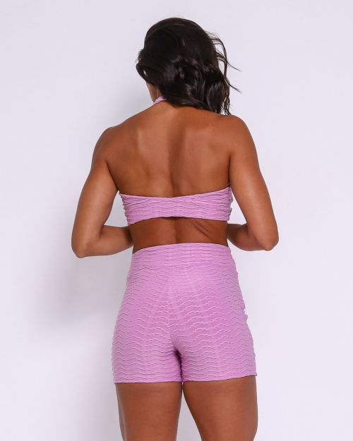 Conjunto Short Básico Cós Cruzado Textura Lumy + Top Jhully