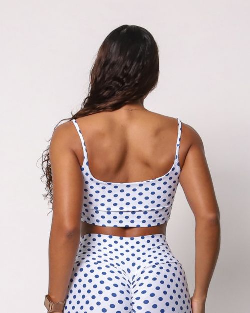 Top Bruna Poá Azul