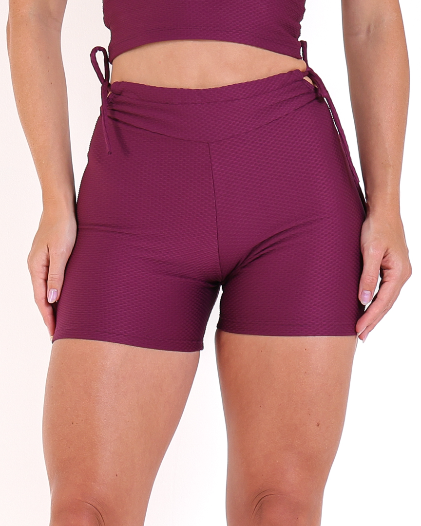 Short Empina Ajuste Textura Colmeia