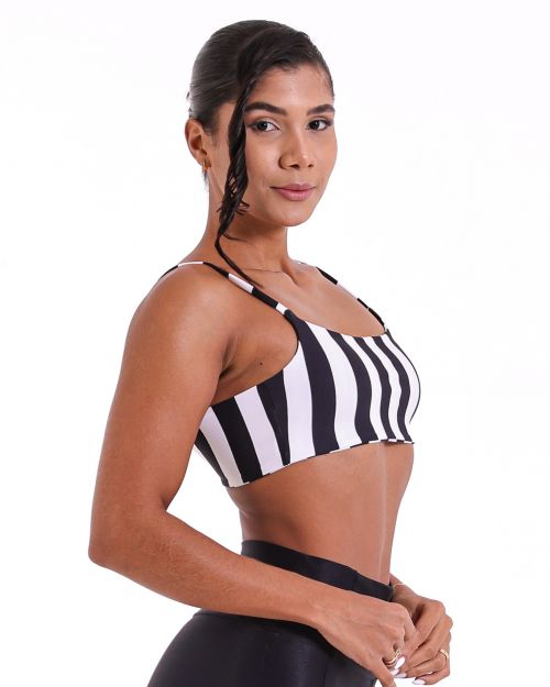Top Ju Listrado Maxi Branco