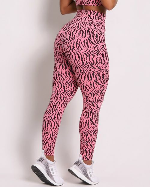 Cal�a Legging B�sica Zebra Pink Lemonade