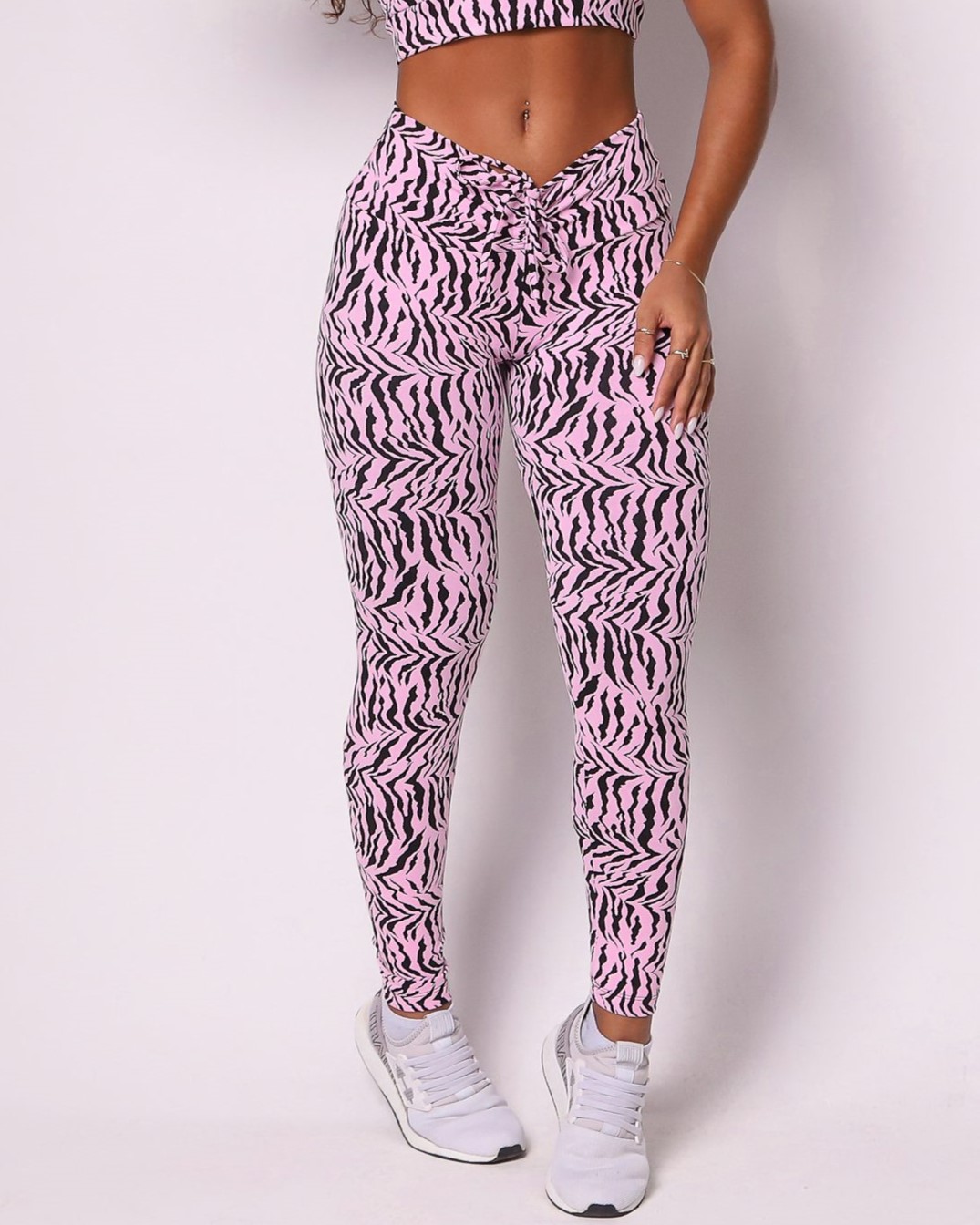 Calça Legging Empina Zebra Rosaceo