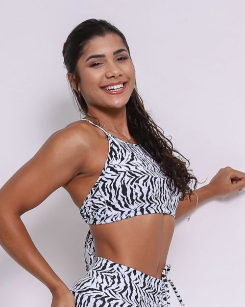 Top Paula Zebra Branco