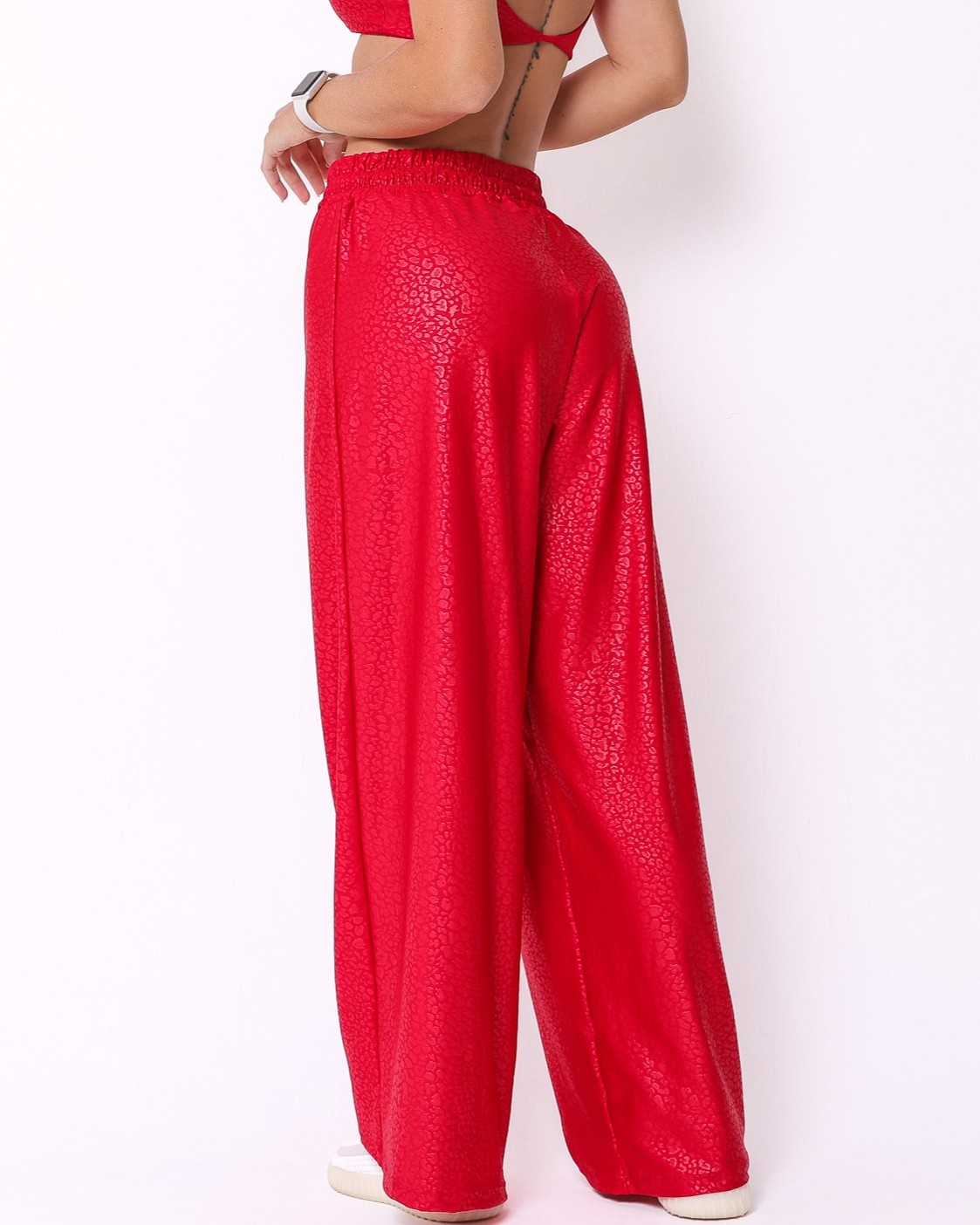 Calça Pantalona Wide Animal Print