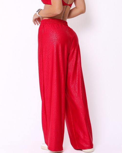 Calça Pantalona Wide Animal Print