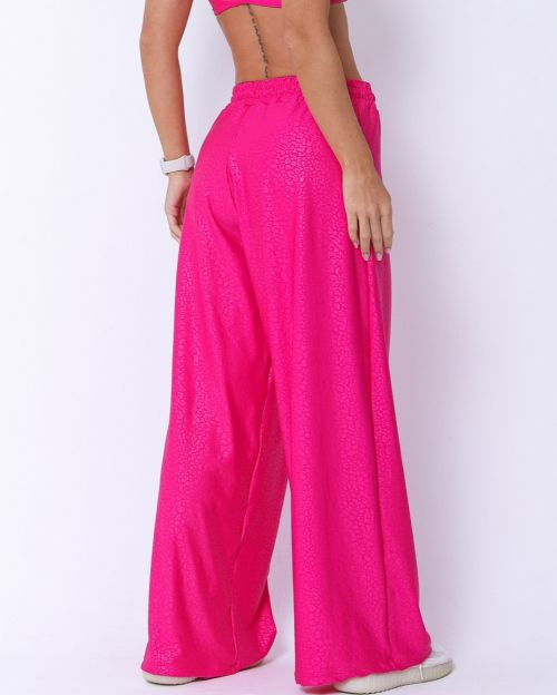 Calça Pantalona Wide Animal Print