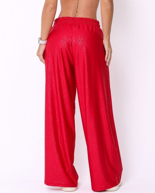 Calça Pantalona Wide Animal Print