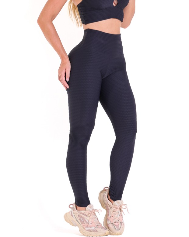 Calça Legging Básica Textura Goma