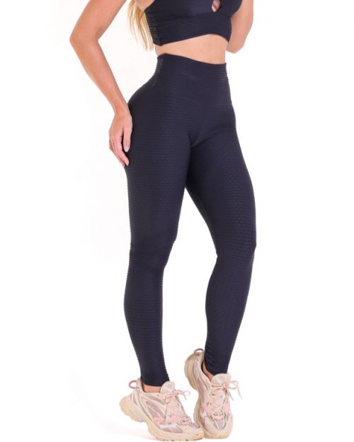 Calça Legging Básica Textura Goma