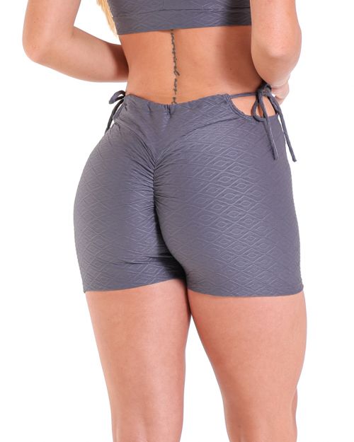 Short Empina Ajuste Textura Geométrica