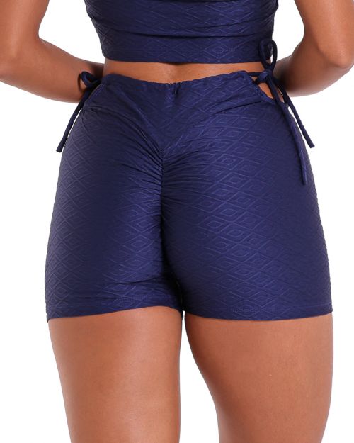 Short Empina Ajuste Textura Geométrica