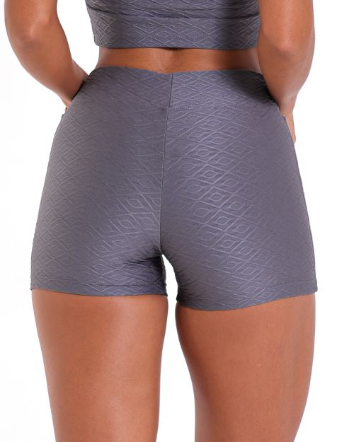 Short Básico Curtinho Textura Geométrica
