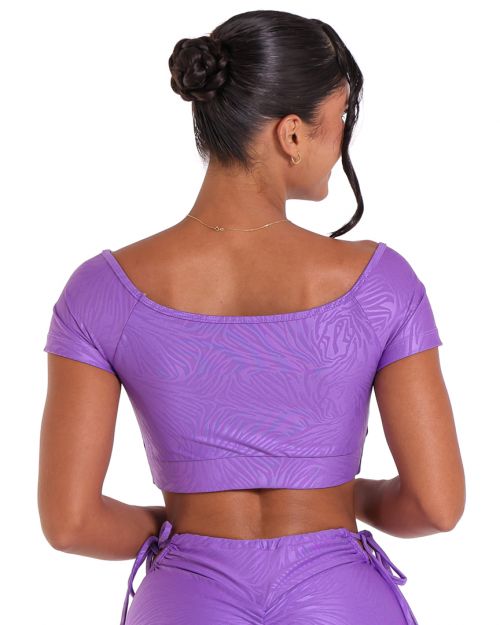 Top Manguinha Cirre Zebra