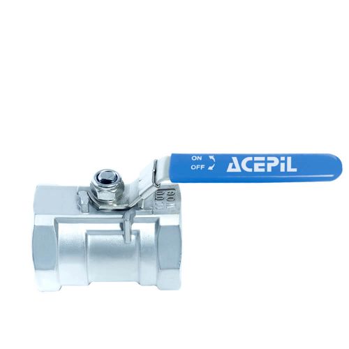 ACI-V10N V�lvula Esfera Monobloco Veda��o PTFE PURO Total Inox 316 Rosca F�mea