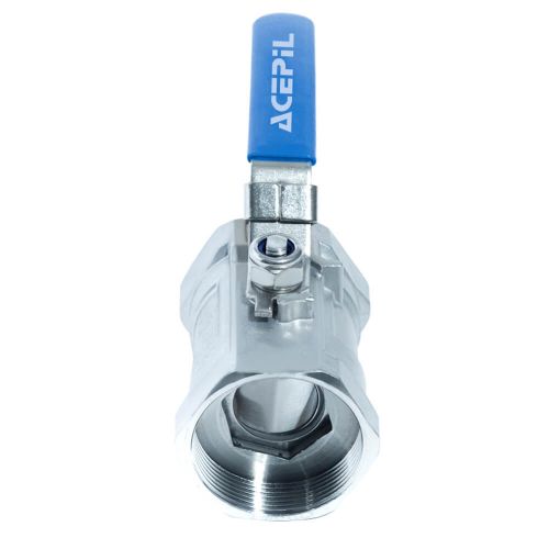 ACI-V10N V�lvula Esfera Monobloco Veda��o PTFE PURO Total Inox 316 Rosca F�mea