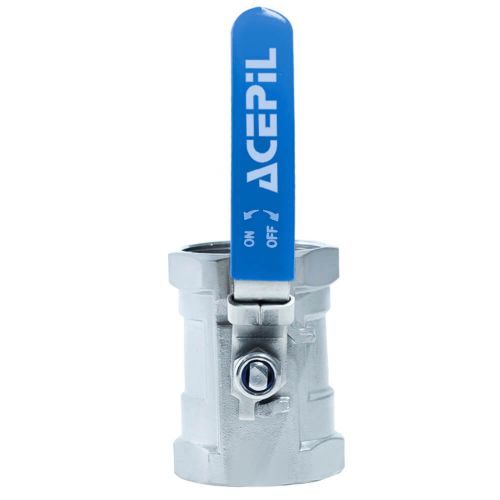 ACI-V10N V�lvula Esfera Monobloco Veda��o PTFE PURO Total Inox 316 Rosca F�mea