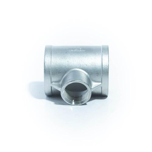 T� de Redu��o A�o Inox 304 90 Graus Rosca F�mea BSP