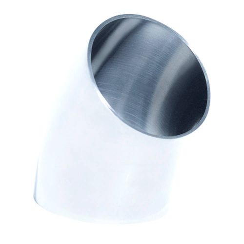 Curva 45 Graus A�o Inox 304/L para Solda Tubo OD Raio Longo Linha Sanit�ria ACS-45OD
