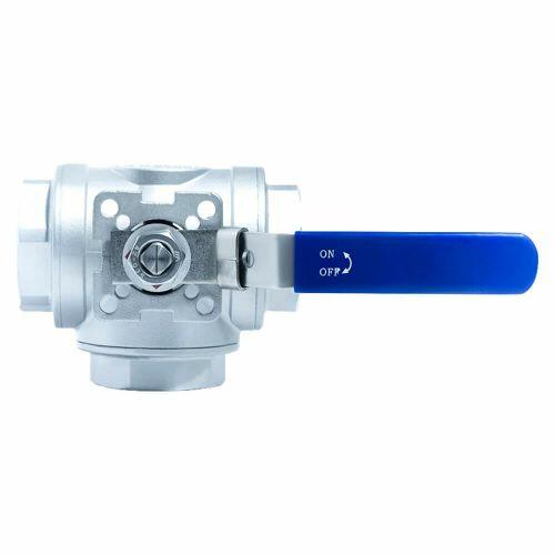 ACI-3VL V�lvula Esfera 3 VIAS "L" Veda��o PTFE PURO Total Inox 316 Rosca F�mea