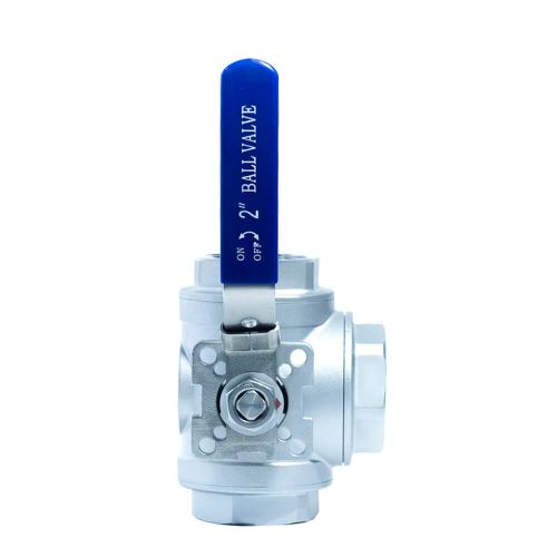 ACI-3VT V�lvula Esfera 3 VIAS "T" Veda��o PTFE PURO Total Inox 316 Rosca F�mea
