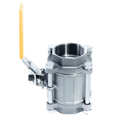ACI-V30N V�lvula Esfera Tripartida Veda��o PTFE PURO Passagem Plena Total Inox 304 Rosca F�mea