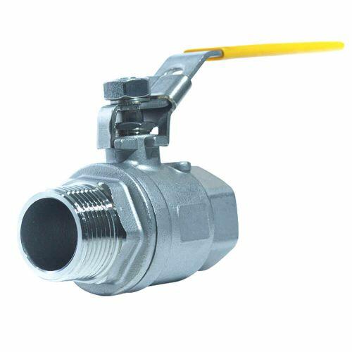 ACI-V20MF V�lvula Esfera Bipartida Veda��o PTFE PURO Passagem Plena Total Inox 304 Rosca Macho F�mea
