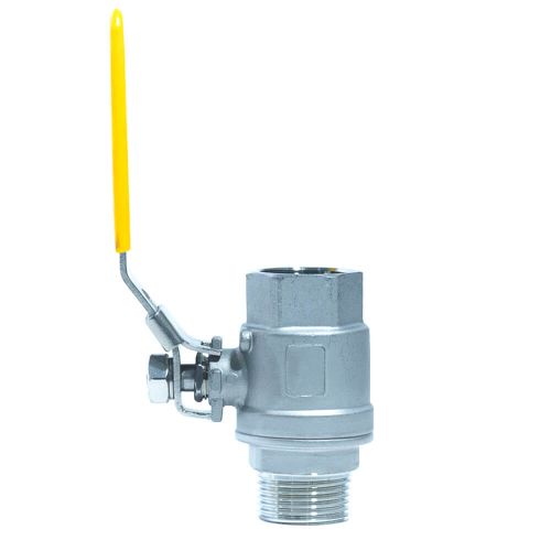 ACI-V20MF V�lvula Esfera Bipartida Veda��o PTFE PURO Passagem Plena Total Inox 304 Rosca Macho F�mea