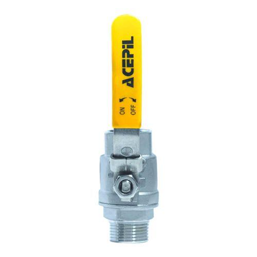 ACI-V20MF V�lvula Esfera Bipartida Veda��o PTFE PURO Passagem Plena Total Inox 304 Rosca Macho F�mea