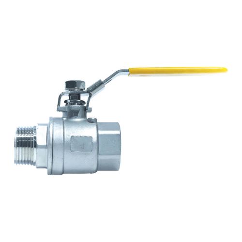 ACI-V20MF V�lvula Esfera Bipartida Veda��o PTFE PURO Passagem Plena Total Inox 304 Rosca Macho F�mea