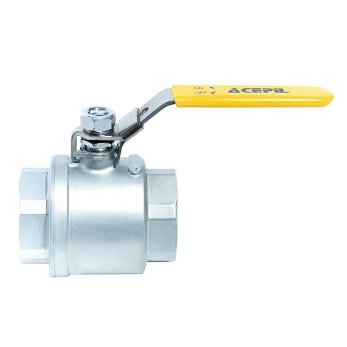 ACI-V20FF V�lvula Esfera Bipartida Veda��o PTFE PURO Passagem Plena Total Inox 304 Rosca F�mea