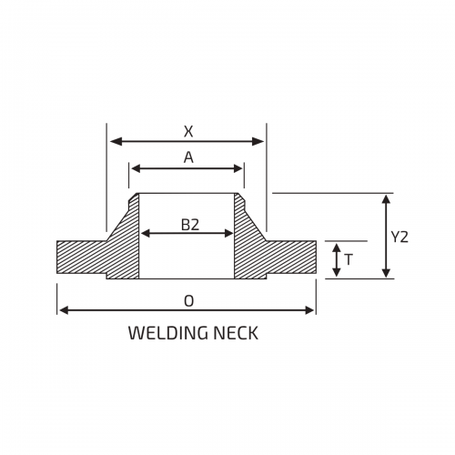 ACF-03A Flange W.N. (Welding Neck) A�o Inox 316L RF ANSI B16.5 150LBS SCH-40