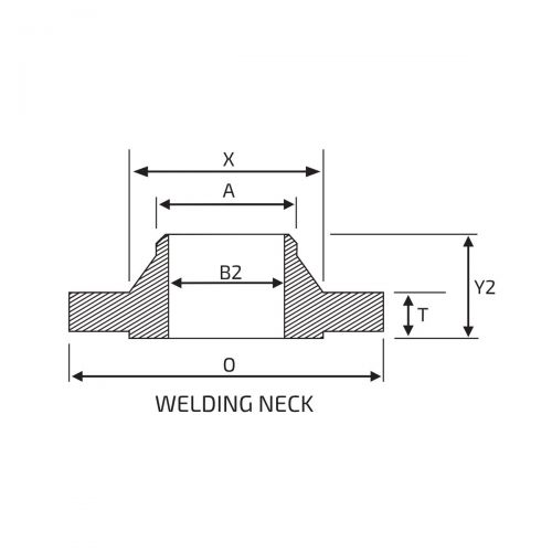 ACF-03A Flange W.N. (Welding Neck) A�o Inox 304L RF ANSI B16.5 150LBS SCH-40