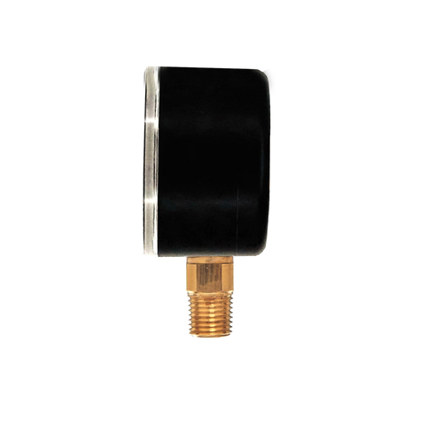 Man�metro Vertical Visor 63mm Caixa A�o Carbono Rosca Lat�o 1/4 NPT