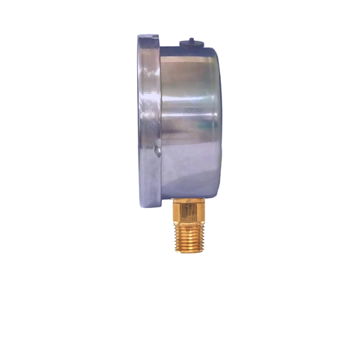 Man�metro Vertical Visor 63 mm Caixa A�o Inox Conex�o Lat�o 1/4