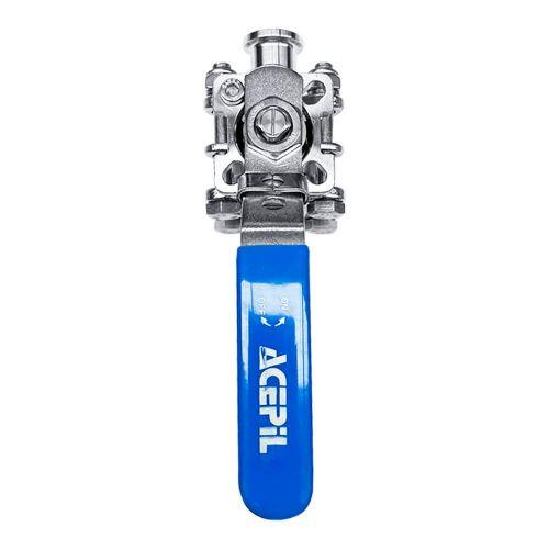 ACS-VETC V�lvula Esfera Tripartida Tri-Clamp (TC) Passagem Plena 300LBSTotal Inox 316L