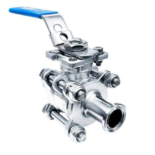 ACS-VETC V�lvula Esfera Tripartida Tri-Clamp (TC) Passagem Plena 300LBSTotal Inox 316L