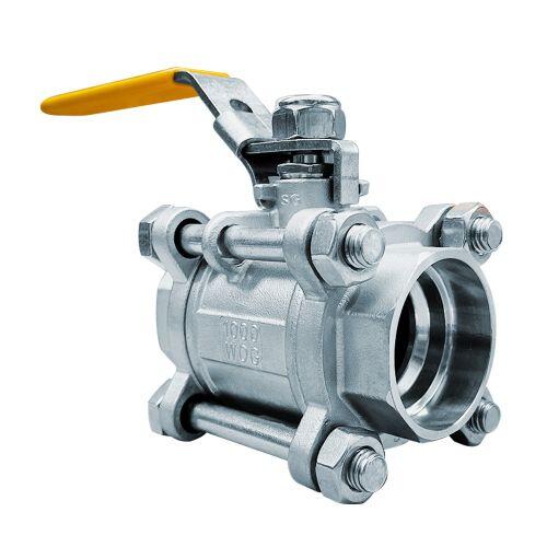 V�lvula Esfera Tripartida A�o Inox 304 Passagem Plena Veda��o CPTFE Encaixe para Solda SW ACI-V31N
