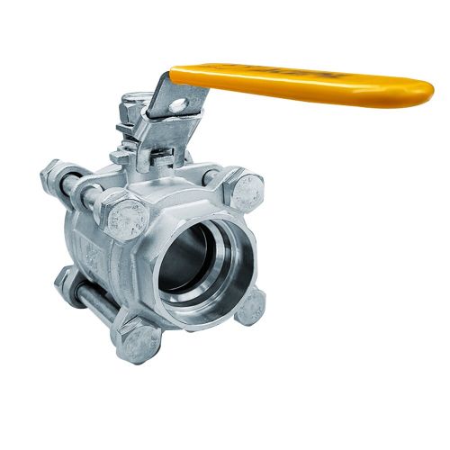 V�lvula Esfera Tripartida A�o Inox 304 Passagem Plena Veda��o CPTFE Encaixe para Solda SW ACI-V31N
