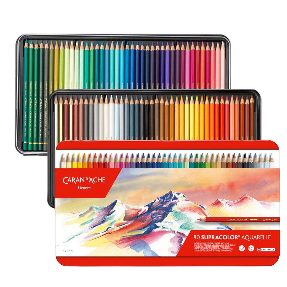 Caran d'Ache Supracolor Soft 80色セット Comprar Lápis de Cor Aquarelável Supracolor Caran D'Ache 80 Cores