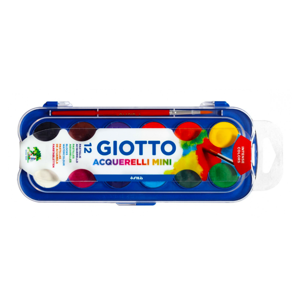 Comprar Mini Aquarela em Pastilha Giotto Intense Colors com 12