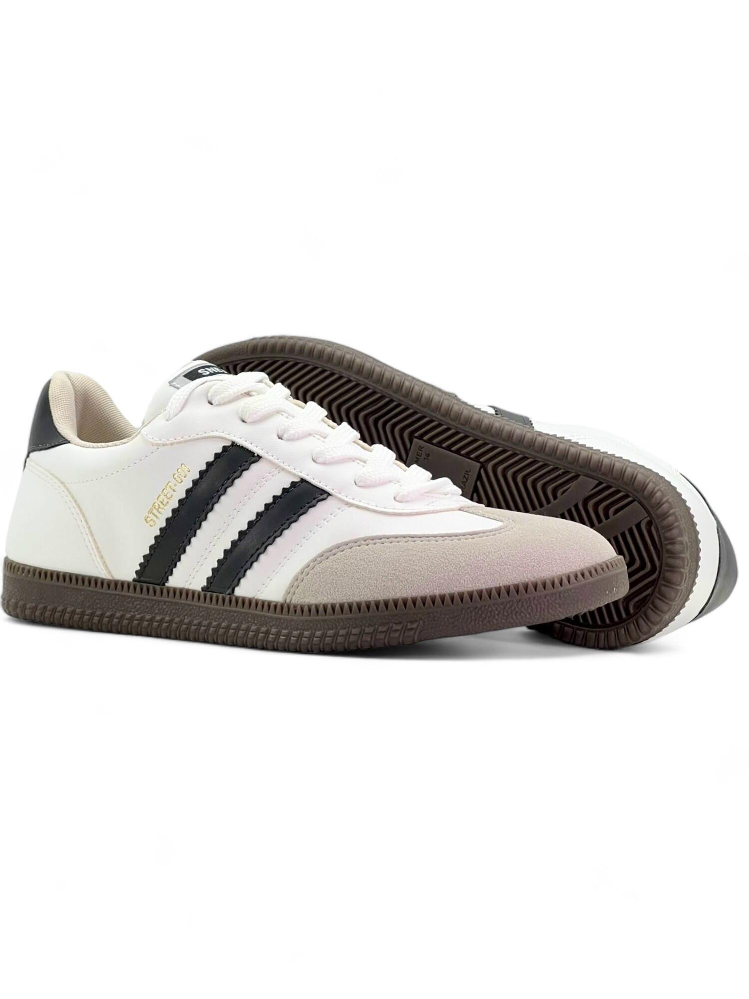 Tênis casual SUACIA Originals 15421 - Branco/preto/cinza