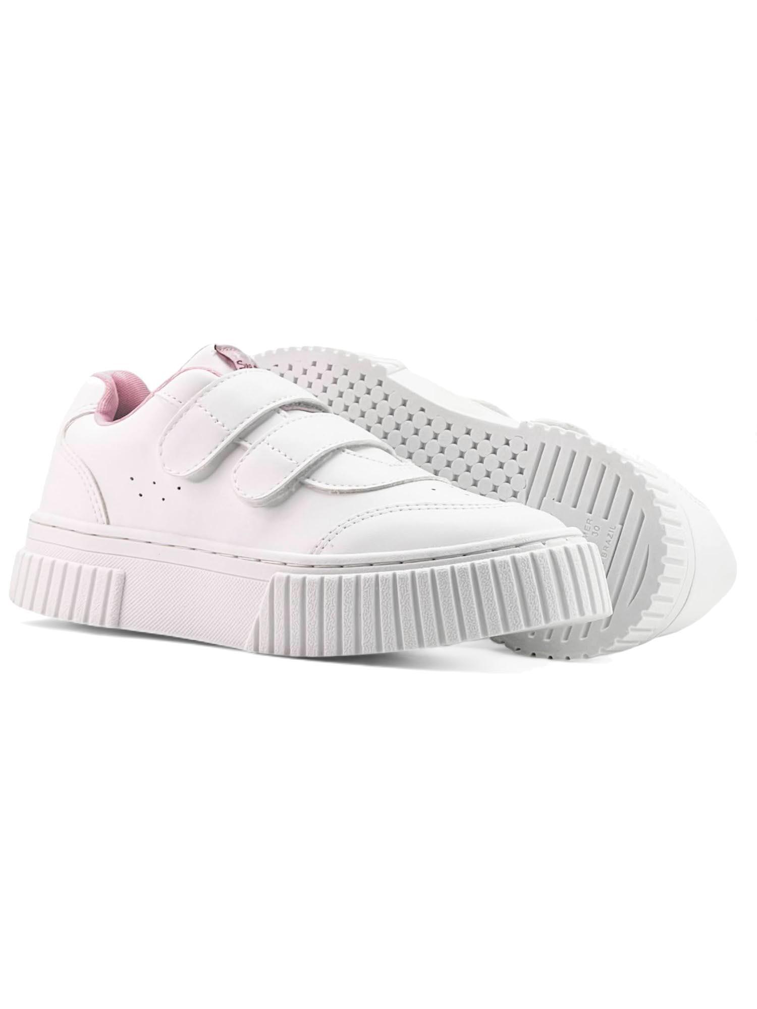 Tênis casual Mini Sua cia Velcro 51834 - Branco/branco