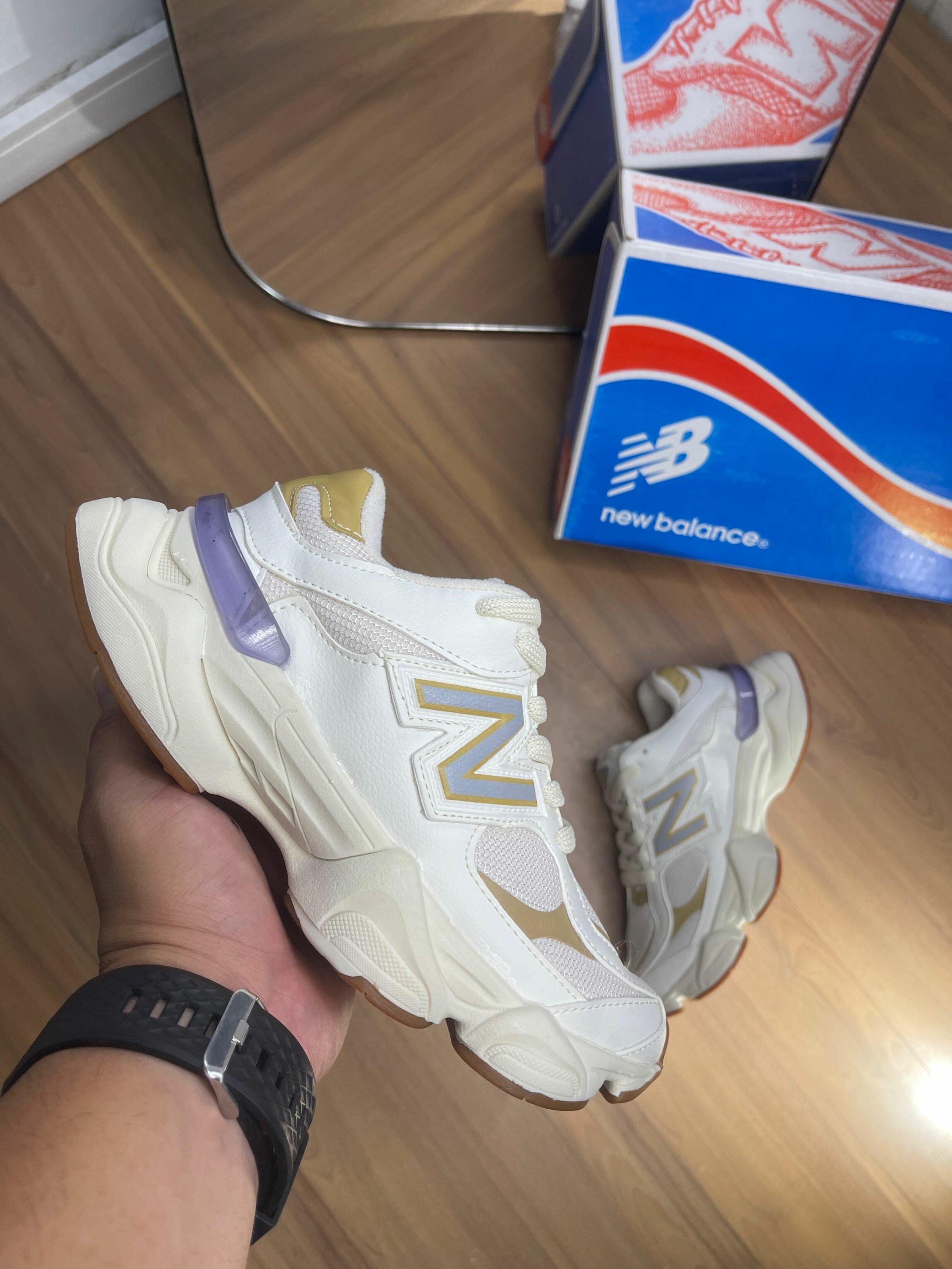 Tênis Sneaker unissex NB - Off white/caqui