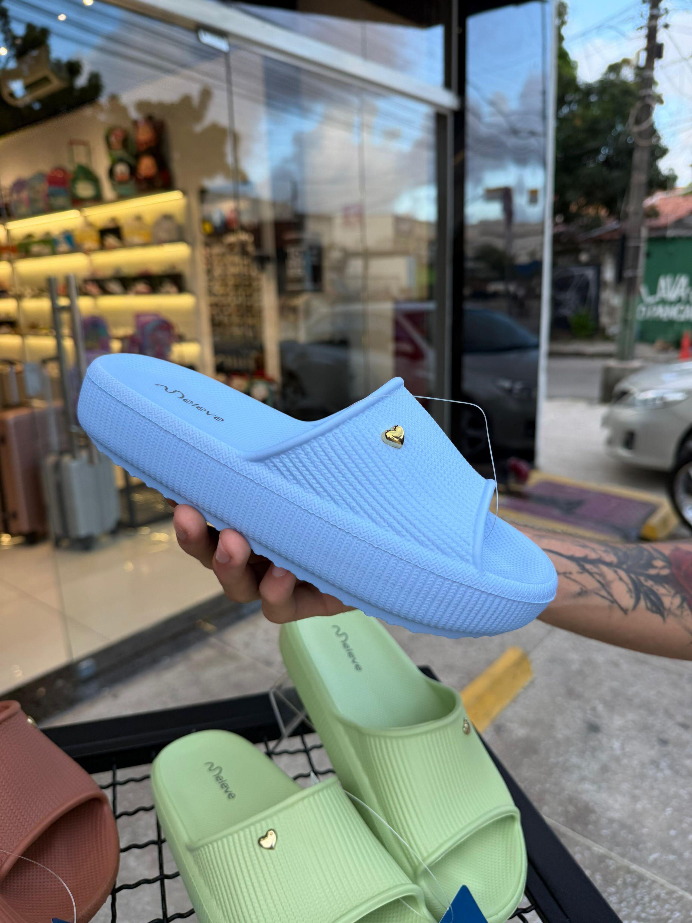 Chinelo meleve em eva slide - Azul
