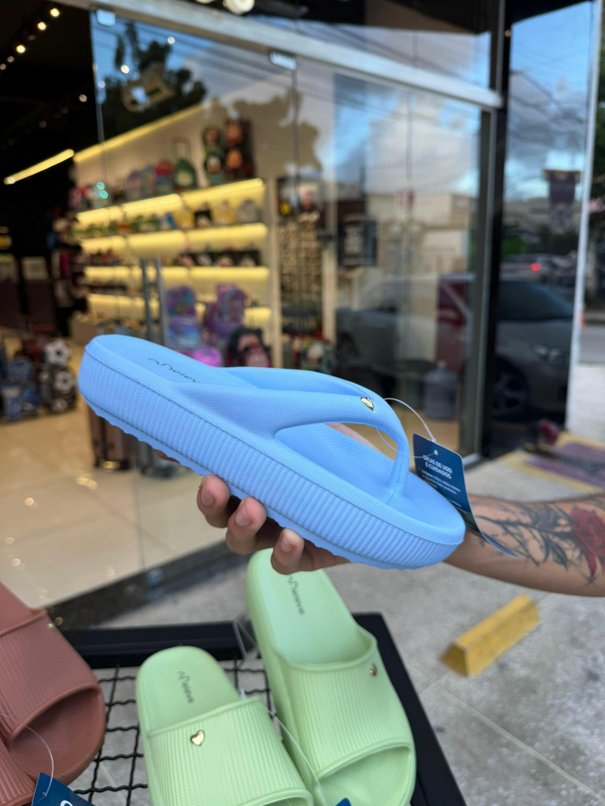Chinelo meleve em eva dedo flipflop - Azul