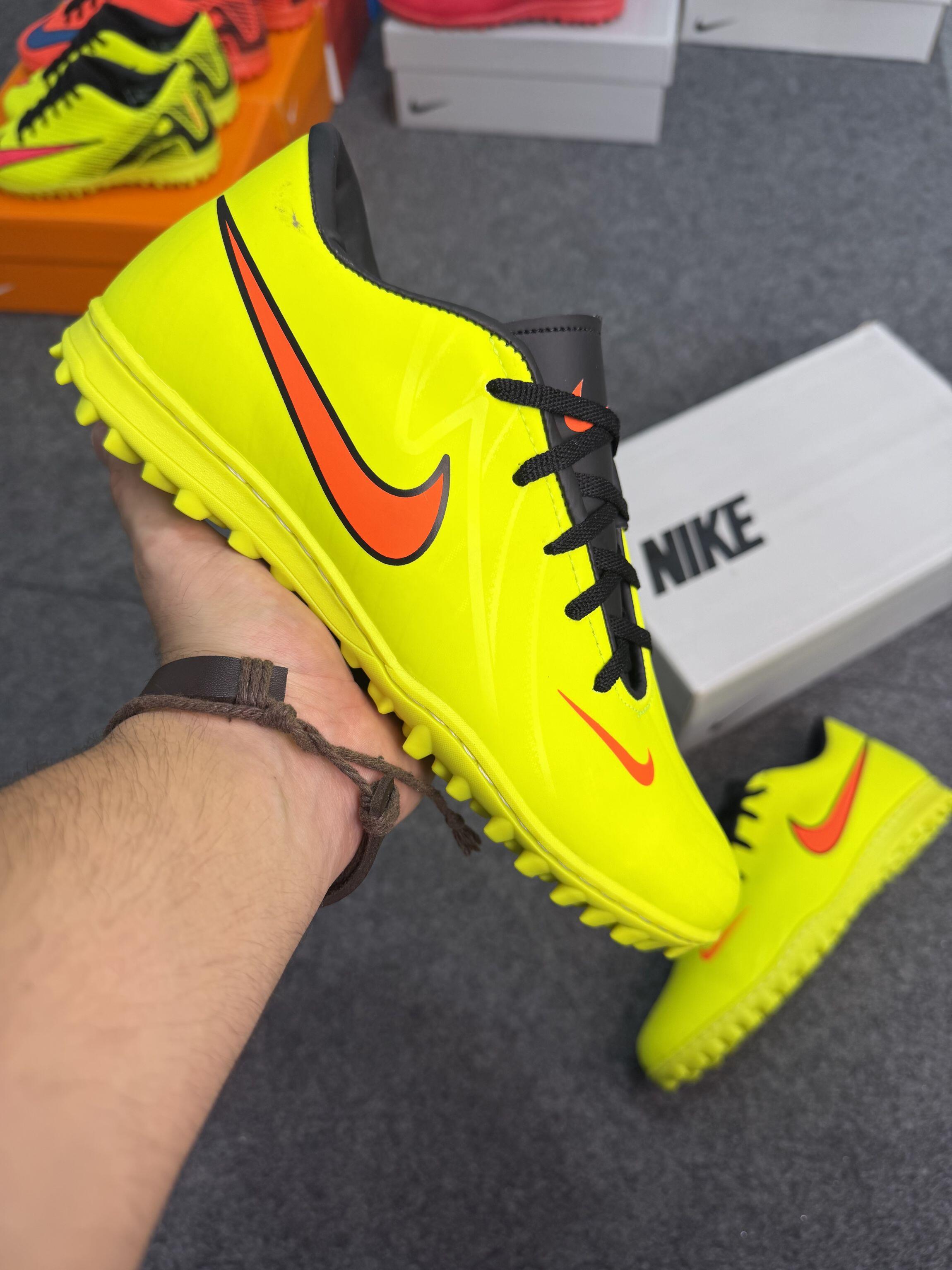 Chuteira society Nk Ref.200 - Amarelo limão/Laranja